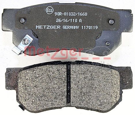 METZGER 1170119 Bremsbelagsatz, Scheibenbremse